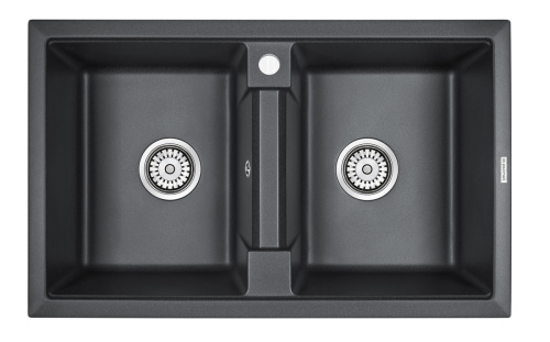 Кухонная мойка Paulmark TANDEM 80/2 PM238150-BL 80х50 цвет черный